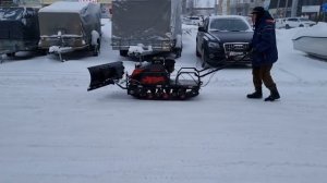 СНЕГО-ОТВАЛ для уборки снега на мотобуксировщик IKUDZO и его аналоги