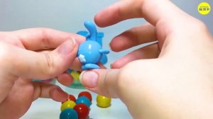 ДОМИКИ с ИГРУШКАМИ из Мультиков МАША И МЕДВЕДЬ СМЕШАРИКИ ЛУНТИК Учить Цвета (720p)