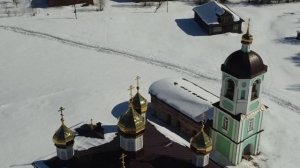 Видео с дрона. с. Жабны- Храм Преподобного Нила Столобенского.