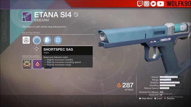 Destiny 2 | Gun Comparison Ep. 2 - Last Hope vs Etana SI4 [Omolon Sidearms] PvE Edition! смотреть онлайн