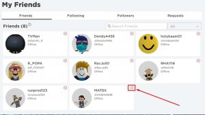 Быстрое удаление друзей в Роблокс, удобный интерфейс за пару секунд и удаление в 1 клик