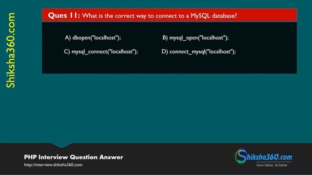 Php Interview Objective Question Answer