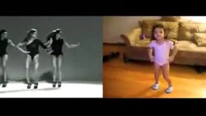 Маленькая девочка танцует как Beyonce (Бьонс, Бейонс)