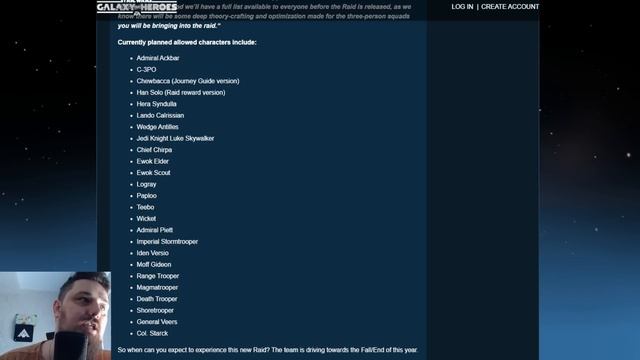 ОБЗОР НОВОСТЕЙ! Легенда Лея, лифтер Эвокам, уникальный персонаж! - SWGOH смотреть онлайн