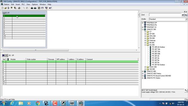 SIEMENS STEP7-300 SIMATIC MANAGER 5.6 HARDWARE CONFIGURATION FOR PROFIBUS NETWORK PART-1