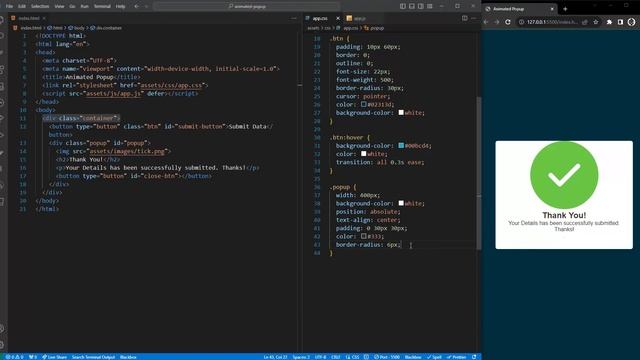 How To Make Animated Popup Box Using HTML CSS & JavaScript | Create a Modal Box In HTML Website