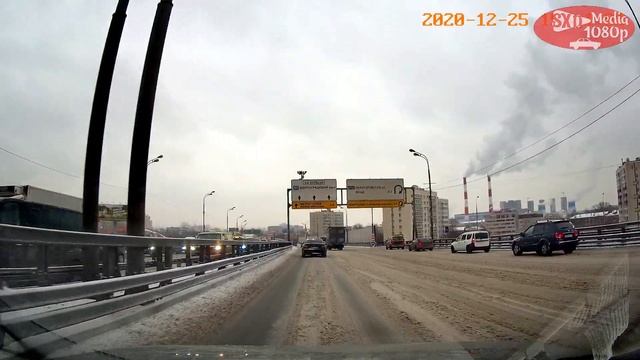 улица Госпитальный Вал. Автозаводский мост  full hd