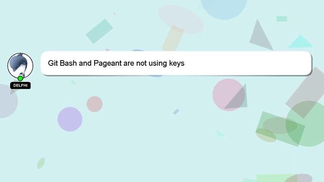 Git Bash and Pageant are not using keys смотреть онлайн