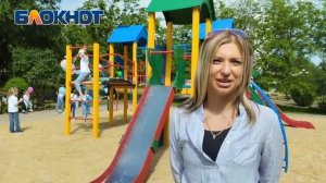 Открытие детской площадки в Донецке