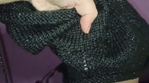 Свитер-корсет с пышными рукавами спицами. МК