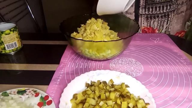 Салат Зимний!??Тот Самый Оливье!?Самый вкусный!?Кулинария, еда каждый день!