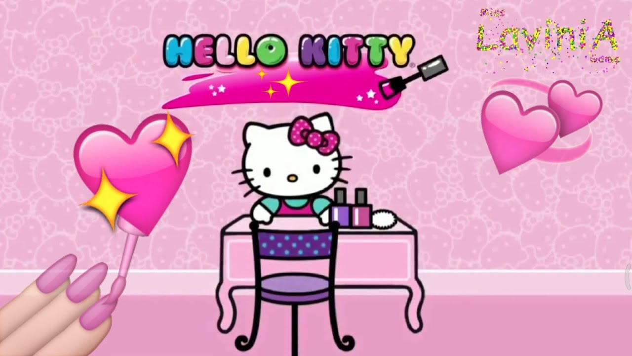 Nail salon Hello Kitty video for kids!Маникюрный салон Хеллоу Китти видео для детей.mp4