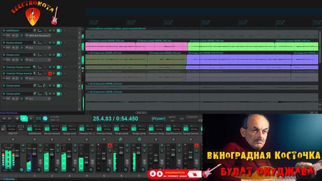 Булат Окуджава - Грузинская песня - Виноградная косточка /ElectroNota