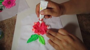 как сделать объёмные цветы на костюме для гимнастики