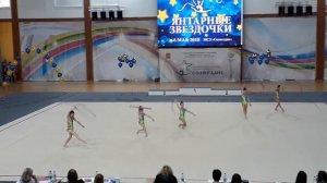 Художественная гимнастика группа ( 8 лет, 5 обручей) Rhythmic gymnastics group ( 8 y.o., 5 hoops)