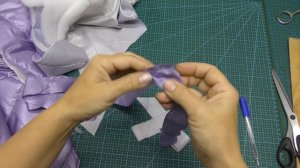 Пошив куртки из стёжки.  Раскладка на ткани . Обработка швов.
