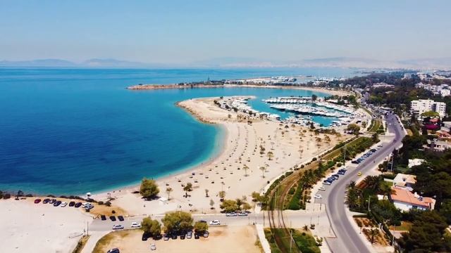 Glyfada Beach by drone - ATHENS - Plaża Glyfada | GREECE ?? смотреть онлайн
