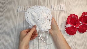 Ажурный комплект. Чепчик и пинетки. Анонс совместника.