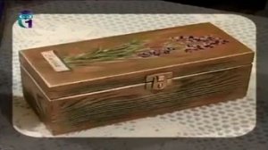 Декупаж. Декорируем шкатулку с лавандой в технике браширования с обжигом. Мастер класс