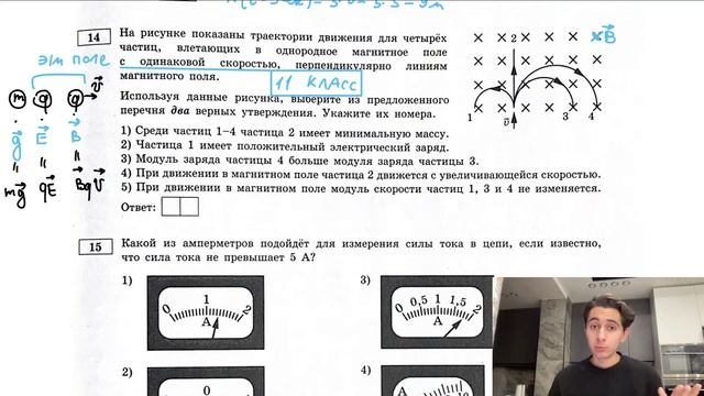 На рисунке показаны траектории движения для четырёх частиц, влетающих в однородное - №27722 смотреть онлайн