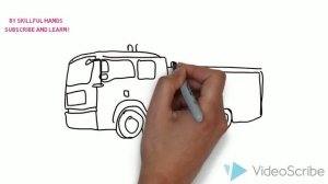 How to Draw a Fire engine / Как нарисовать Пожарную машину