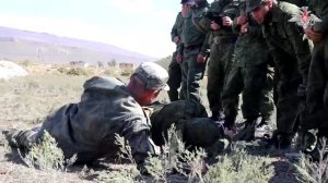 Занятие по боевой подготовке с мобилизованными