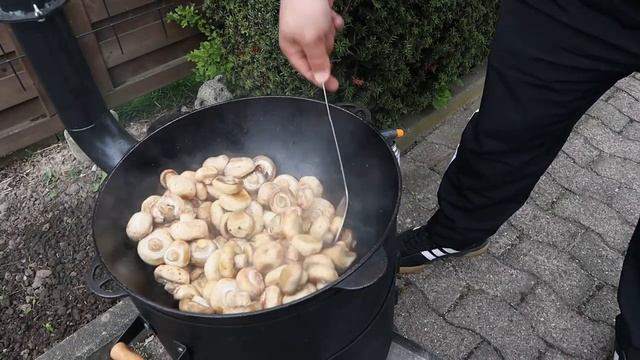 Сочный кролик на мангале & Вкусные шампиньоны в казане I Kaninchen vom Grill & Pilze aus dem Kazan