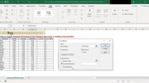 How to analyze TRAINING PROGRAM EFFECTIVENESS with EXCEL’S CORRELATION MATRIX!