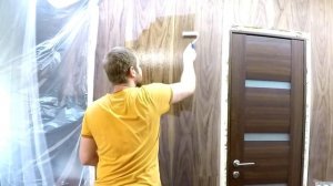 Как приклеить шпон на стену !!! / Часть 2