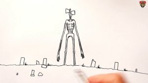 How to draw a Siren Head | SCP 6789 | Drawing Tutorial