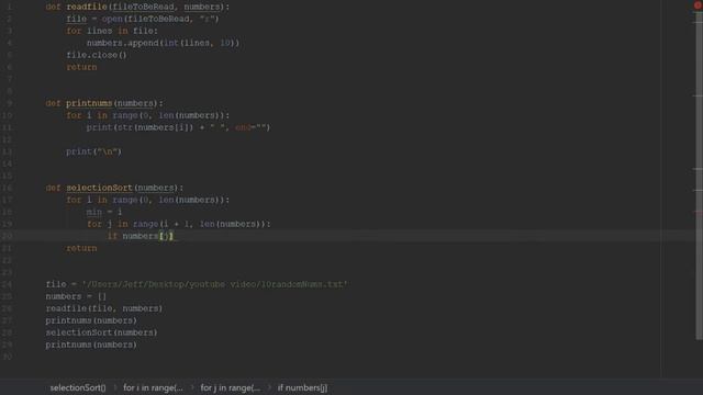 How to Code Selection Sort in Python