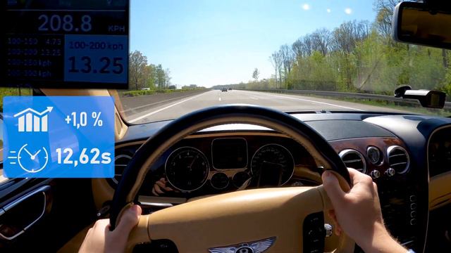 Bentley Continental Flying Spur 6.0 W12 Biturbo (2005) - German Autobahn - High Speed (290 km/h) смотреть онлайн