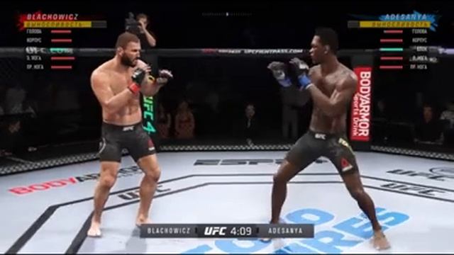 Красиво Ян Блахович Исраэль Адесанья UFC 4 #shorts Jan Blachowicz Israel Adesanya