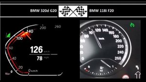 BMW 320d G20 VS. BMW 118i F20 - Acceleration 0-100km/h