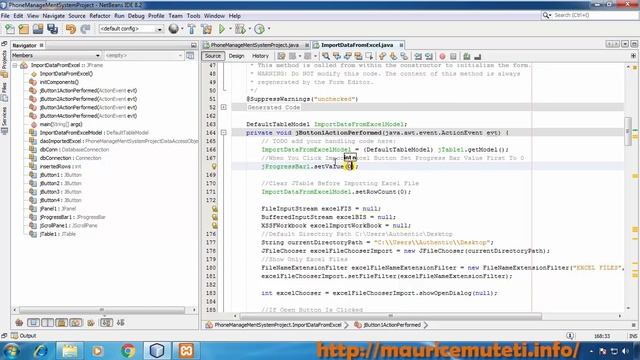45. JAVA And MySQL Project (NetBeans IDE) Tutorial - Display ProgressBar While Importing From Excel смотреть онлайн