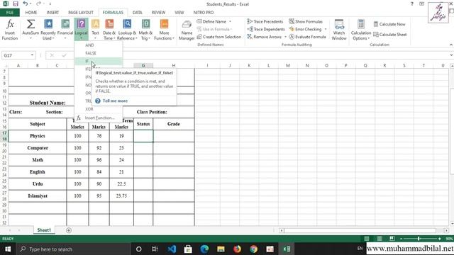 Important Formulas/Functions in MS Excel | Student Result | Part#6 | | IN URDU | #StudentResultCard смотреть онлайн