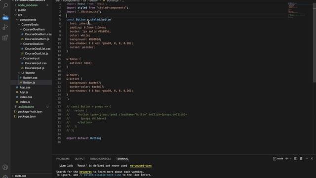 Styling React Component, Styled-components, CSS modules - React JS