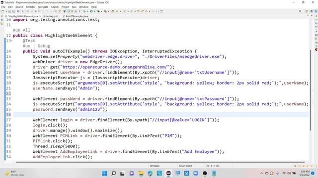 Highlight Web Elements using JavaScript Executor in Selenium || Selenium Highlight Web Elements