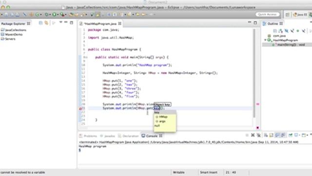 Hashmap in java with example program