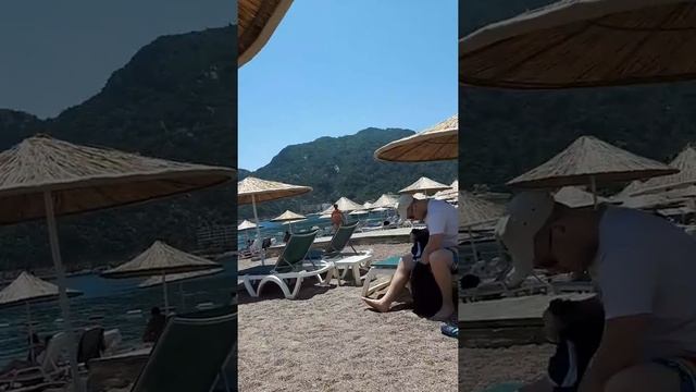 Мармарис.пляж.Marmaris the beach.