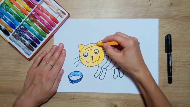 Как нарисовать кота? КОШКА. Урок рисования для детей. ПРОСТОЙ РИСУНОК