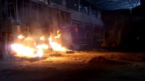 Загрузка мартеновской печи