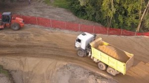 МАЗ-6517 работа самосвала-вездехода - Drone video
