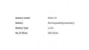 Nikon Coolpix W300 Point Camera Detail Specification