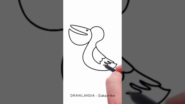 How to draw a Pelican ❤️ Easy Step by Step Art for kids