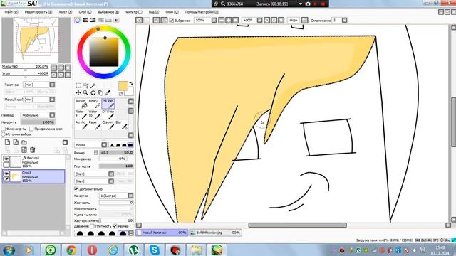 Paint TOOL Sai-Рисую себя:D смотреть онлайн