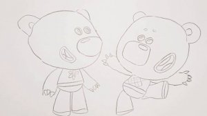 Как нарисовать Кешу и Тучку | Ми-ми-мишки | мультик раскраска для детей и малышей