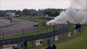 Horrible Car Fire At Thruxton - Thomas Carey Honda CRX CSCC