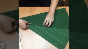 Ростовой пион из гофробумаги часть 4, листики пиона из гофрированной бумаги