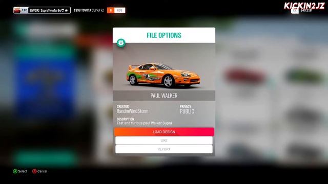 Forza Horizon 4 Fast  Furious Toyota Supra Movie Build